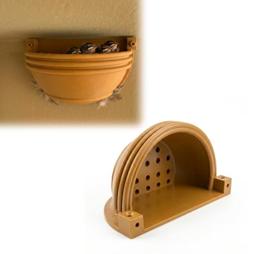 ZylonPulse Swallow Nest Cup, Barn Swallow Nest, Outdoor Bird Nesting Cup, Bird House Alternative for Nesting Support Under Eaves in Barns, Sheds, Garages and Carports