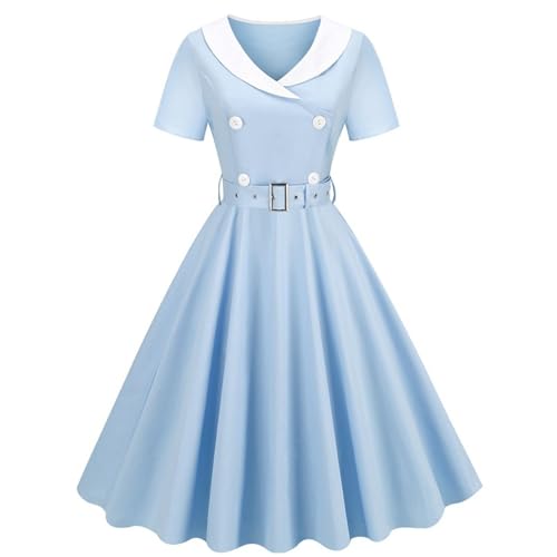 WVONIF - des Robes d'été pour Femme Mariage Robe mariée Ensemble Haut et Jupe Femme Jupon Robe de mariée 190 e Girl Dress Tutu Fille Danse Classique Vetement Femme Enceinte Robe (Blue, XL)