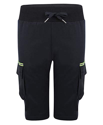 Lotmart Kinder Sport Neon Pocket Pant Sommer Jersey Shorts Gr. 3-4 Jahre, Schwarz Cover