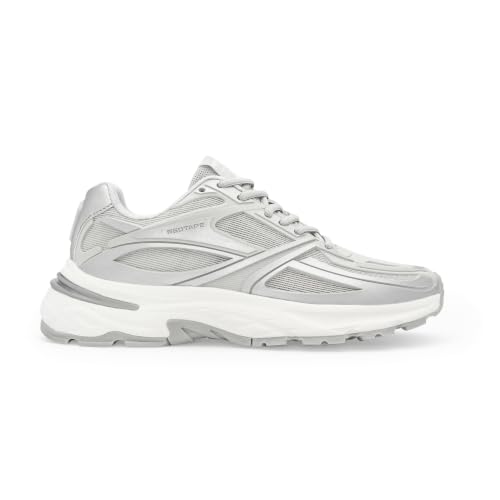Image of Red Tape Men's Sneakers White Mesh KPU Round Lace-Up Flexible Support