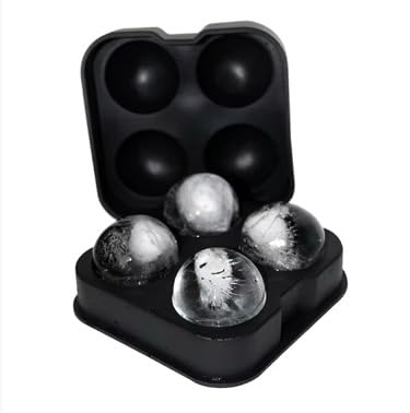 Molde de hielo esférico de silicona negro miniatura 1
