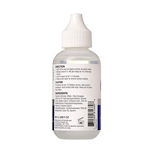 KISS Removedor de peruca frontal All Mighty Lace - Solvente espumante suave, protege suas bordas, se