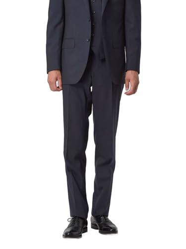 [ユナイテッドアローズ グリーンレーベル リラクシング] REDA トロピカル 無地 スリム ノープリーツ スーツパンツ 31241612245 7960 NAVY(79) L(84)