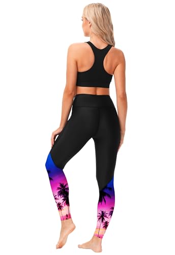 Image of AOBUTE Women Swim Pants UPF 50+ Rash Guard Pants High Waisted Swimming Leggings