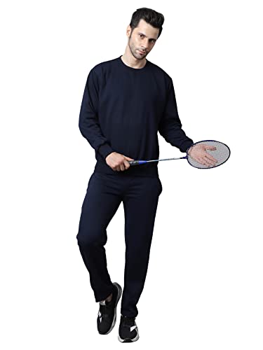 Image of Mack Jonney Fleece Solid Tracksuit Co-ord Set for Men (Pack of 2)-SW RN MLG MRN LOWER MLG MRN 04-P