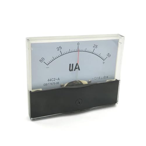 Ampèremètre à panneau 44C2 DC50-0-50uA pour détecter l'inversion de polarité et les microcourants