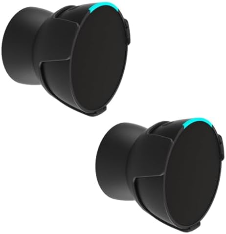 Compatible with Amazon Echo Pop Holder, Echo Pop Stand Holder, Echo Pop Wall Mount with Integrated Cable Management, No Screws Required, Speaker Accessory Rack (Echo Pop, Black, 04), 2 Pieces image 2