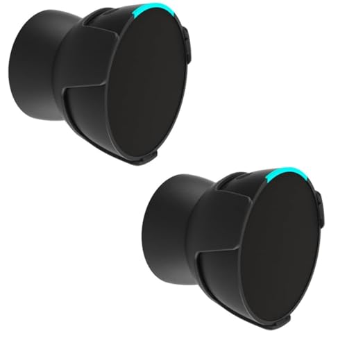 Compatible with Amazon Echo Pop Holder, Echo Pop Stand Holder, Echo Pop Wall Mount with Integrated Cable Management, No Screws Required, Speaker Accessory Rack (Echo Pop, Black, 04), 2 Pieces