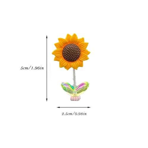 Image of Miniature Set for Home Decor, Deepawali Gift, Living Room, Figurines, Cake Decoration Items - Resin Car Dashboard Items (Multicolor) ((Sunflower Miniature Set of 5))