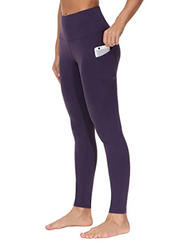 Image of THE GYM PEOPLE Thick High Waist Yoga Pants with Pockets, Tummy Control Workout Running Yoga Leggings for Women
