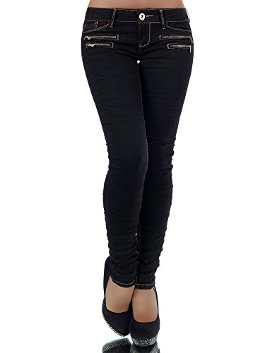 Diva-Jeans - Vaqueros - Skinny - Liso - para Mujer Negro 42