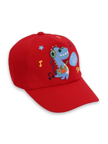 Image of PASSION PETALS Summer Dino Rockstar Baseball Cap for Kids Boys and Girls 2-4Years