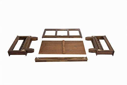 Image of Krishna Wood Decor Solid Wood Sofa Set 5 Seater Living Room || Wooden Sofa Set Furniture Wooden Sofa Set 5 Seater || Without Pillow | Sofa Set, Honey Finish