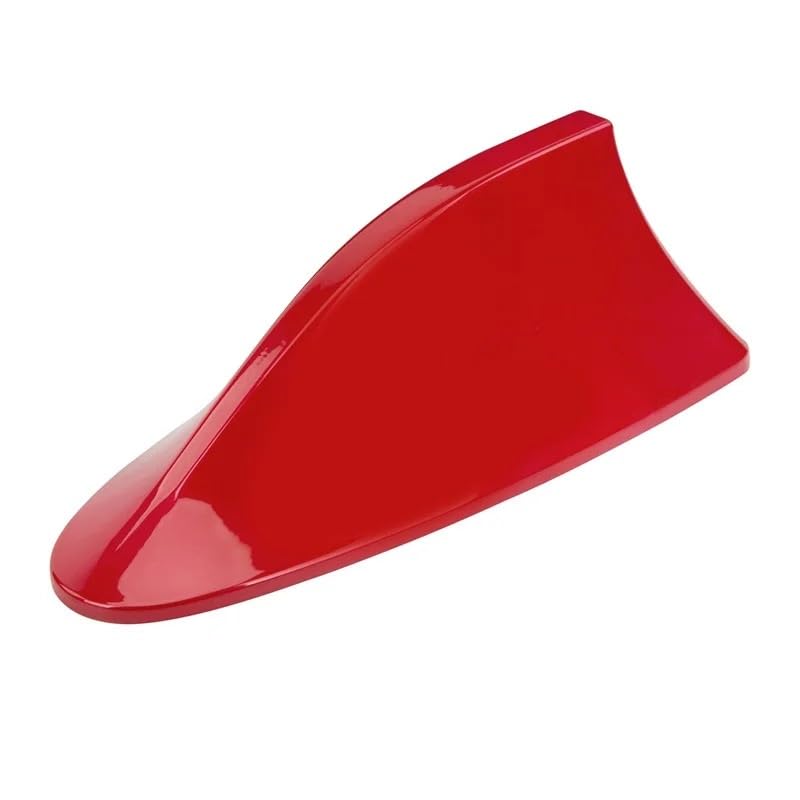 GPRTKULE Antenne met vin van stof voor auto, radio, antennes, bruin, rood, AM/FM-signaal, 1 stuk, universeel, luchtdecoratie, geschikt voor (rood
