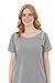 USBD Shoulder Surgery Shirt Snap On Side Snap T Shirt Post Surgery 1 Pack (Large, Grey/Women)