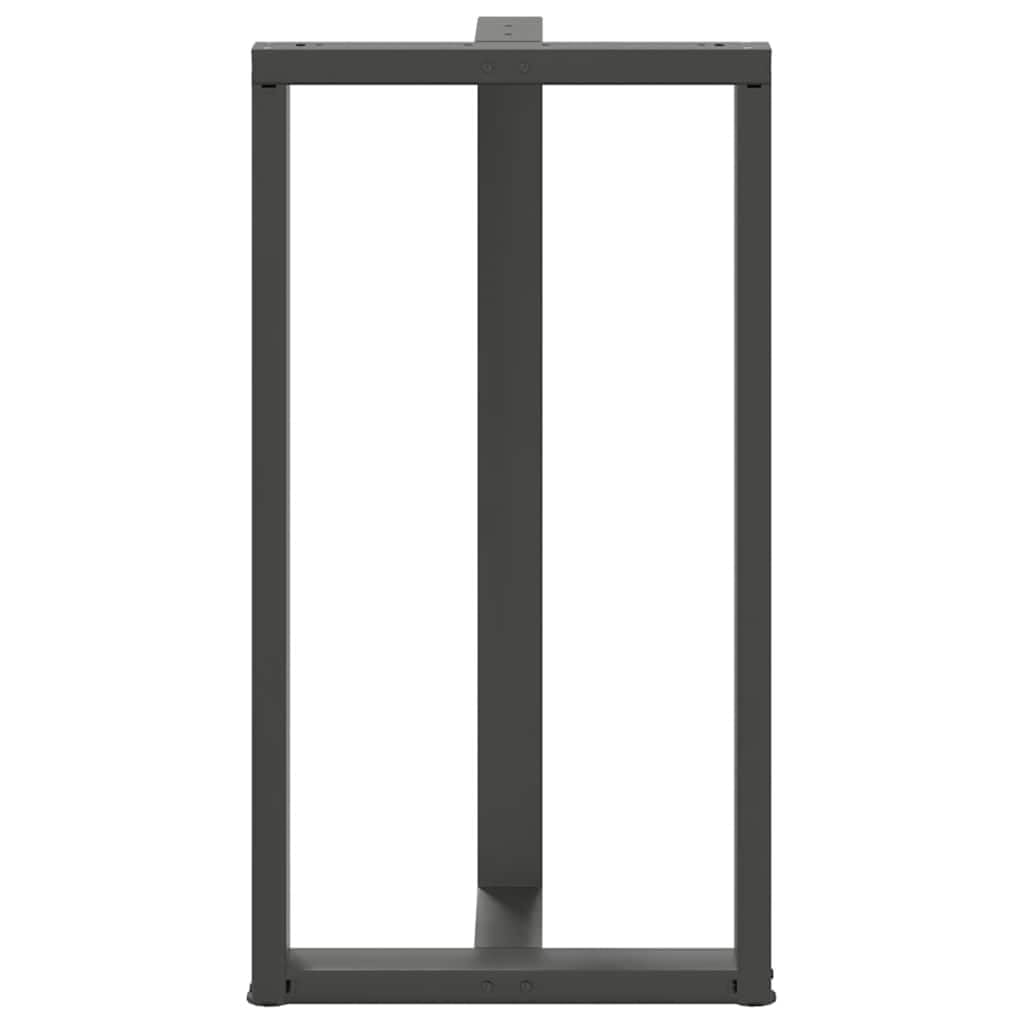 vidaXL Patas para mesa de bar en forma de T (2 unidades), antracita, 60 x 35 x (110-111) cm, acero