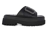 700817031 Buffalo Slipper donna Pluto Slide Buckle ecopelle vegan nero DS26BF01 BN1602333 Taglia scarpa: 36