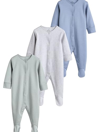NEXT Bébé garçon Lot de 3 dors-bien bébé Grey/Blue 6 Mois