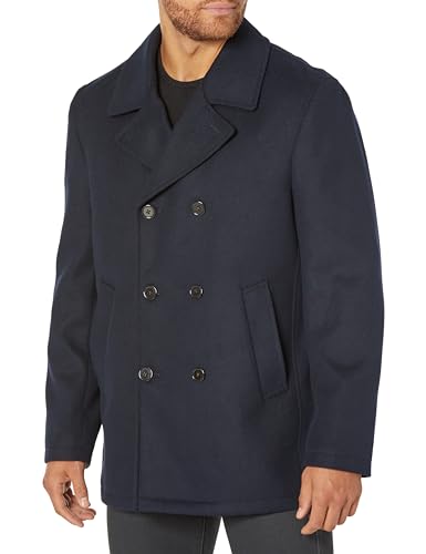 Ben Sherman Men's Boris Classic Double Breasted Peacoat Jacket