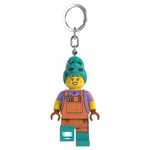 LEGO Minifigures - Large 3 Inch Tall Figure Keychain Light - Pottery Girl (KE225H), Gift for Potters, Gardeners, Artists, and sculptors