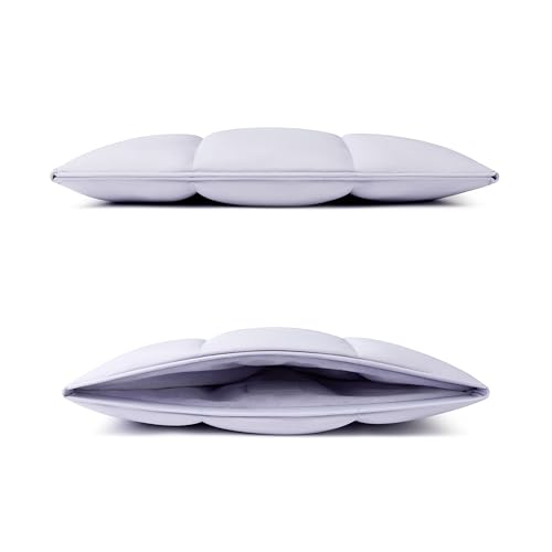 Image of Comfyable Puffy Laptop Sleeve 15 Inch 16 Inch, Quilted Puffer Laptop Carrying Case, Pillow Pouch Compatible for MacBook Air 15 in M4 2025 & MacBook Pro 16 in M4 2024, Lavender