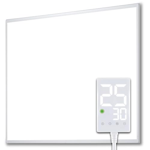 Heidenfeld Infrarotheizung HF-HP100-3 | - 300 Watt - Bis 8 m² - Infrarot Heizkörper - Elektroheizung mit Thermostat - Überhitzungsschutz (HF-HP100-3 300 Watt)