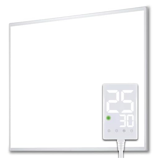 Heidenfeld Infrarotheizung HF-HP100-3 | - 300 Watt - Bis 8 m² - Infrarot Heizkörper - Elektroheizung mit Thermostat - Überhitzungsschutz (HF-HP100-3 300 Watt)