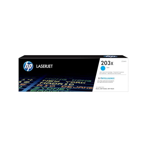 HP 203X CF541X Toner Cyan grande capacité Authentique pour HP Color LaserJet Pro M254 / M280 / M281