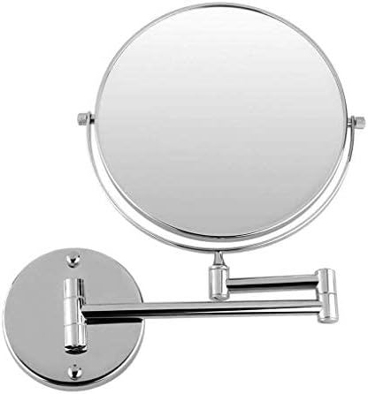 Chrome Round Double-Sided 360 Deg 7X Magnifying Mirror 8" Wall Mounted Vanity Cosmetic Mirrors for Make-up Shaving