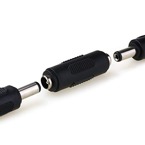 MOBOREST 12V 5.5mm x 2.1mm DC Power Connector Adapter, 12/24V Female to Female Power Jack Socket for Led Strip CCTV Security Camera Cable Wire Ends Plug Barrel -2PCS