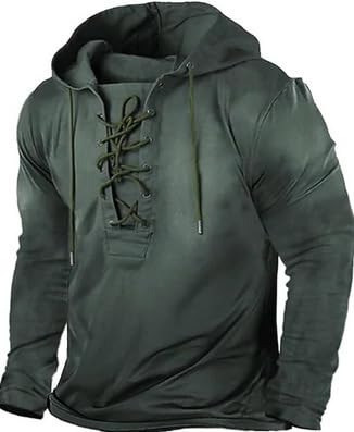 Bengbobar Men's Military Tactical Hoodies Retro Distressed American Flag Print TieUp Pullover Trainning Camping Sweatshirt