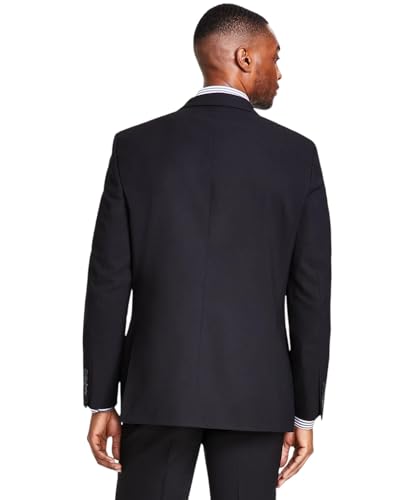 Nautica Mens Modern fit 2 Piece Suit 46 R / 40 Waist Black Solid Stretch3