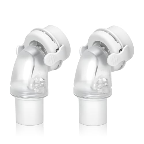 MAXMEDI Replacement F20 Swivel Elbow Connector for AirFit F20 F30 & Airtouch F20 F30 Series 22mm QuietAir Quick-Release Elbow CPAP Supplies(2 Packs)