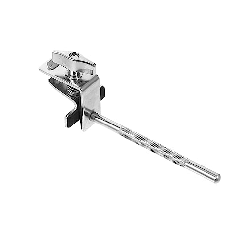 VANZACK Practical Drum Clamp Silver Cowbell Holder Strong Extension Clip for Drum Set