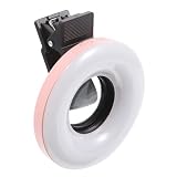 VILLCASE 1 Satz Makro Smartphone Ringlicht Tragbares LED Fülllicht für Fotografie Videokonferenzen und Outdoor Aufnahmen für Makeup Schmuck und Kreative Inhalte