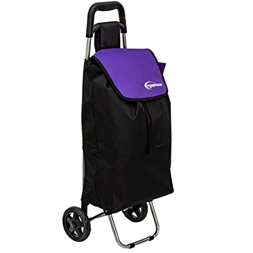 EYEPOWER 48L Einkaufstrolley Faltbarer Einkaufsroller 94x37x30 cm Trolley Lila