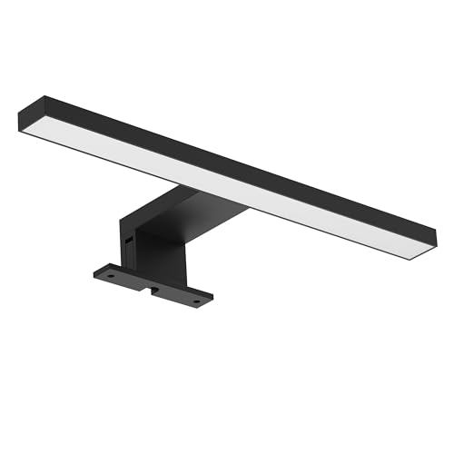 Light Galaxy ... Ihr Lichtlieferant LED 30cm Spiegelleuchte Badezimmer 5w 3in1 Montage 550lm Neutralweiß 4000k Badezimmerschrank-Beleuchtung (30cm Schwarz)