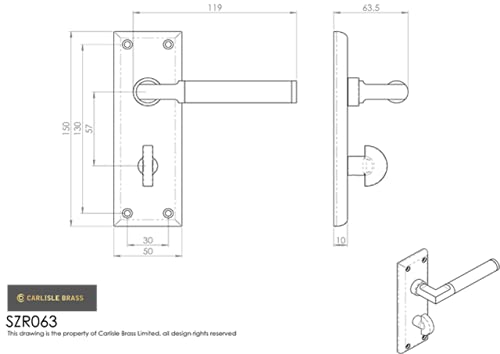 Poignées De Porte Canon De Fusil/anthracite BELLISA