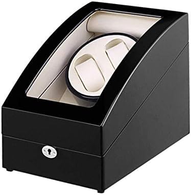 FENOKD Mechanical Watch Shaker Mute Watch Winder, for 2 Watches + 3 Storage Position Automatic Winding Box with Lock 5 Rotation Modes Piano Paint