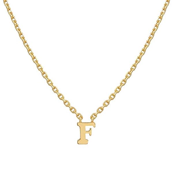 Pernille Corydon Urban Notes Collection bokstavskedja guld F damer halsband liten bokstav silver förgylld högglans – N940ABCFg
