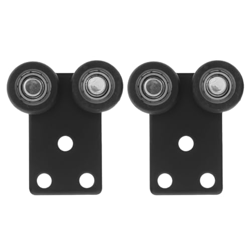 Gatuida Ruedas para Puertas Corredizas de Armario 2 Piezas Poleas de Plástico Resistentes Riel Superior en T Rodillos Silenciosos para Puertas de Gabinete Sistema de Polea para