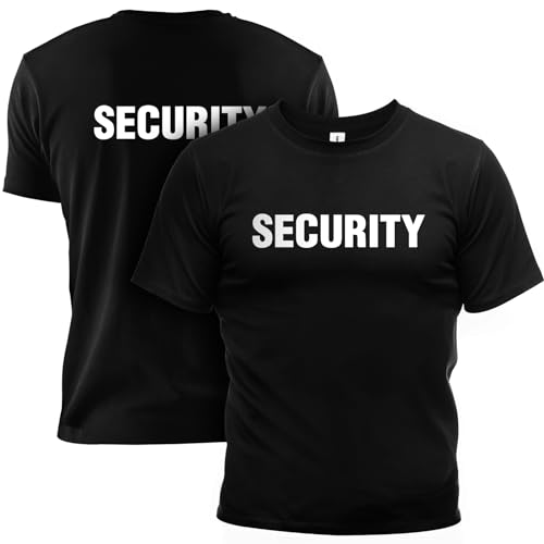 T-shirt de sécurité pour patrouille de nuit et événementiel lot de 2 noirs
