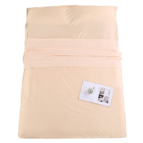 HBLZGBL Forro de Saco de Dormir de algodón con Saco de compresión para Negocios, Camping, mochilero, Senderismo, Escalada, casa, albergues, Tren, Amarillo (Size : 80x220cm) Cover
