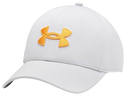 Under Armour Herren Blitzing Cap Stretch Fit (014) Halo Gray/Squad Orange, Größe M/L