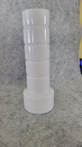 Vintage Milk Glass Bud Vase, White Tiered Ring...