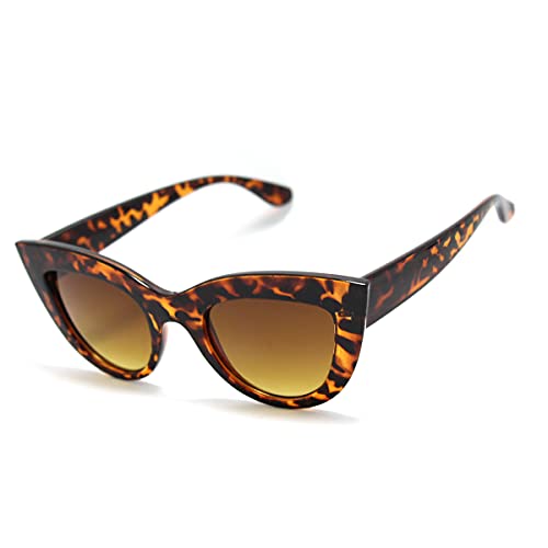 Óculos De Sol Feminino Gatinho Vintage Olho De Gato Gt-01 Cor: Marrom-tartaruga