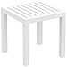 RESOL Ocean Mesa Auxiliar 45x45 para Jardín, Terraza o Balcón | Uso Exterior o Interior | Click-Clack Mesa Baja Cuadrada para Mesa de Café o Centro | Fácil Mantenimiento Protección UV Blanca