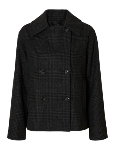 SELECTED FEMME Slfalma Pattern Lano Jacket Noos, Negro, Numeric_40 Mujeres