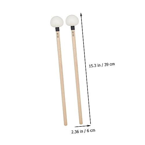 2 piezas Baquetas para Percusión de Madera y Fieltro miniatura 3