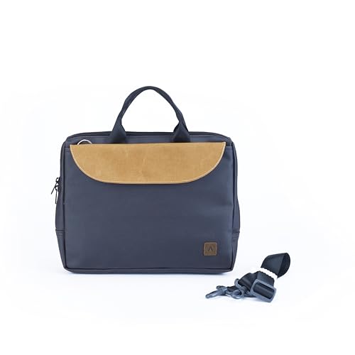 Image of RL compact waterproof coated canvas Laptop messenger bag